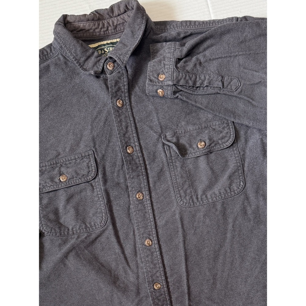 FIELD & STREAM - Men's Vintage Gray Heavyweight Thick Flannel‎ Shirt - X-Large**